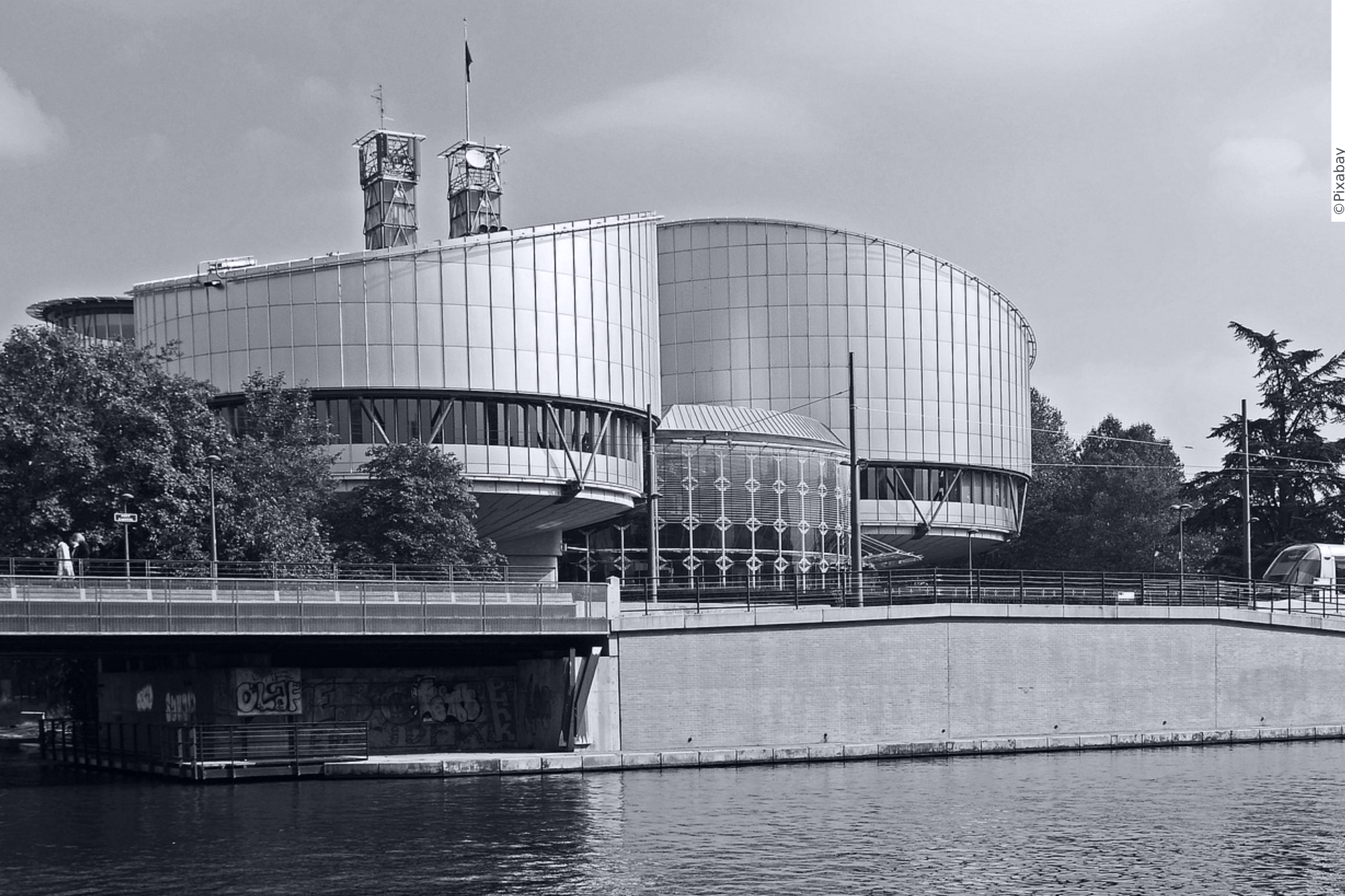 Outside view of the European Court of Human Rights in Strasburg, France.